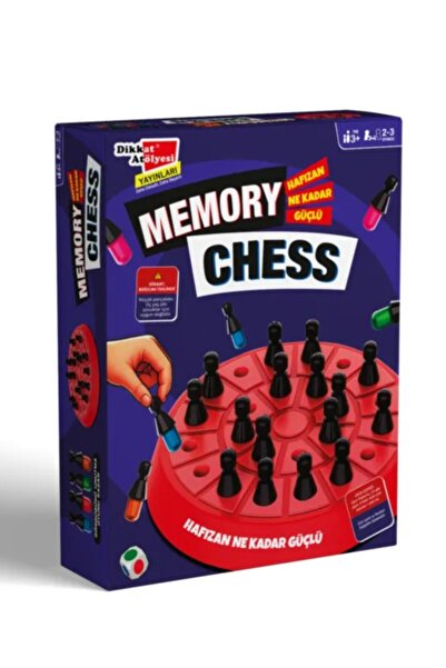 Dikkat Atölyesi Yayınları Memory Chess - Zeka Oyunu, Renklerle Hafıza Ve Zihin Geliştirme Satrancı Eğitici Oyuncak