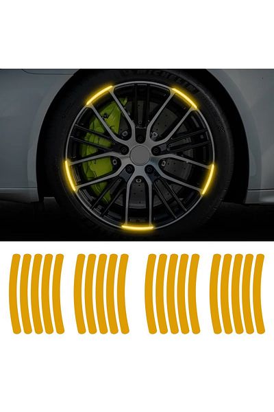 OEM Set 20 bucati Elemente Reflectorizante "Wheel Arch" autoturisme, biciclete, moto,atv, scuter, Orange