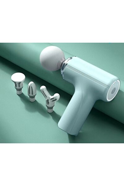 Caglastore Masaj Tabancası Sporcu Masaj Aleti 4 Başlıklı Şarjlı Titreşimli Sp...