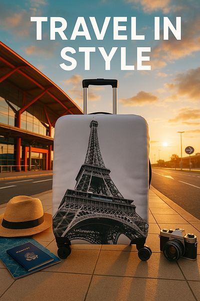 Bagacar Husa pentru valiza Eiffel de marime medie