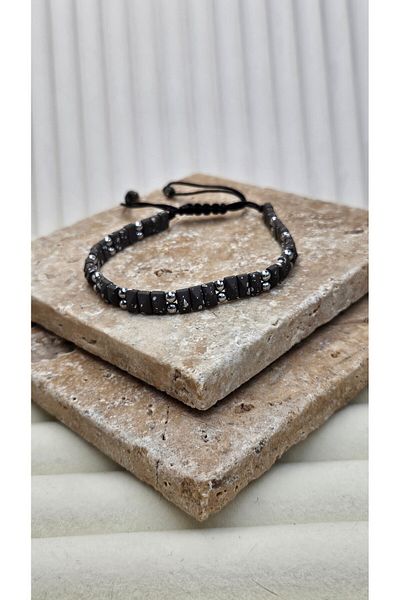 AURA Hematite Natural Stone Men's Bracelet