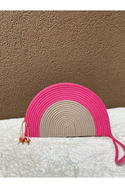 ELÇİÇEK HOME Geantă din paie lucrată manual, geantă clutch, geantă portofoliu