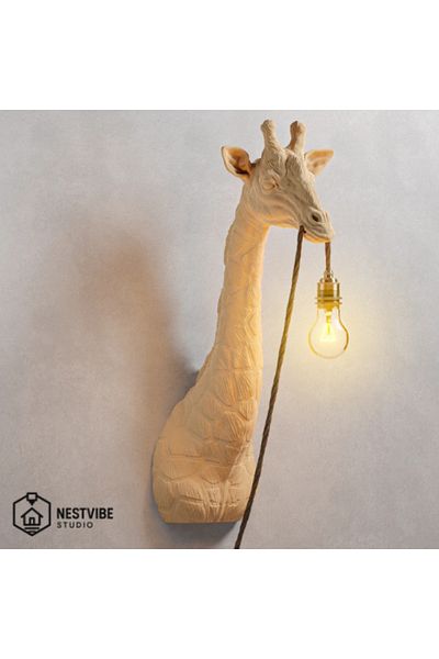 DREAM MODE Giraffe Head Decorative Wall Lamp Nestvibe Special Series (Rustic Bulb with Gift)