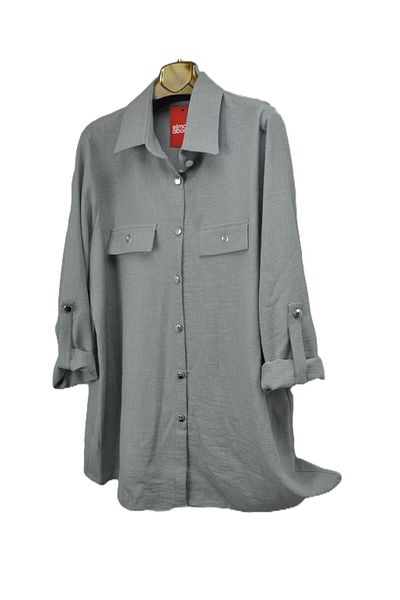 elma abone LARGE SIZE LINEN SHIRT