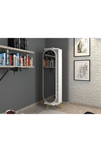 SatıBazarı avrupa tarzı portmantolu raflı donen boy aynası