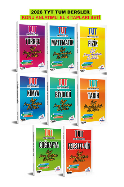 Kurul Yayıncılık 2026 Tyt Tüm Dersler Konu Anlatımlı El Kitapları Seti 8 Kitap