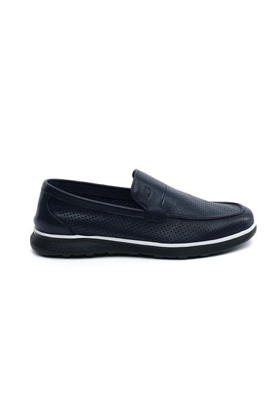 Greyder 64694 Navy Blue Genuine Leather Men's Comfort Shoes