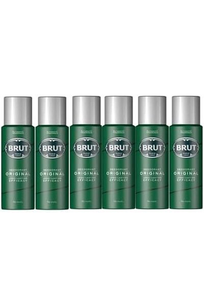 Brut 6x Brut Original Deodorant Mens Body Spray 200ml