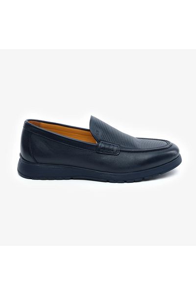 Greyder 64671 Navy Blue Genuine Leather Men's Comfort Shoes