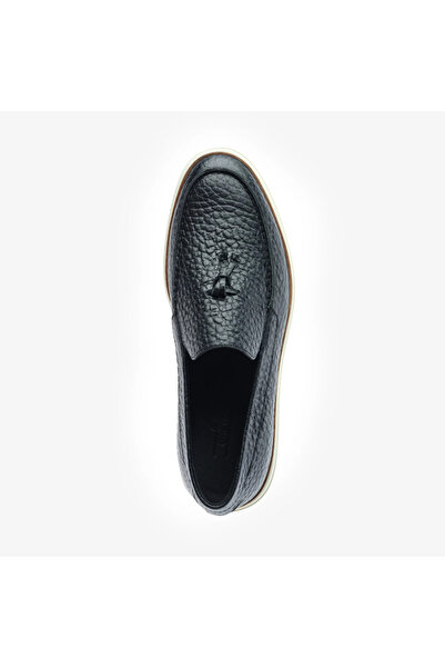 Greyder 18490 Siyah Hakiki Deri Erkek Loafer Ayakkabı