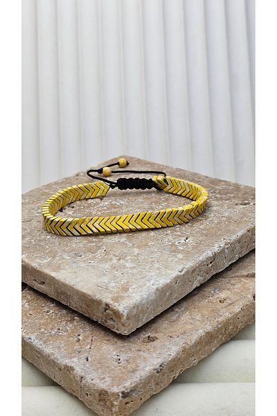 AURA Hematite Stone Men's Bracelet Sergeant Model