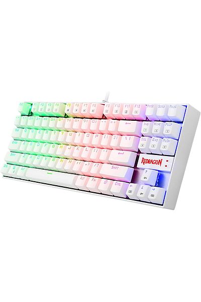 REDRAGON لوحة مفاتيح الألعاب الميكانيكية K552W RGB، 87 مفتاحًا، USB، مفاتيح Cherry MX Blue المكافئة، RGB