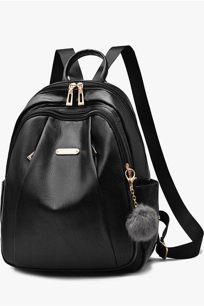 Obay Backpack Women's New Fashion Korean Fashion Leather Backpack Large Capacity Travel Schoolbag
