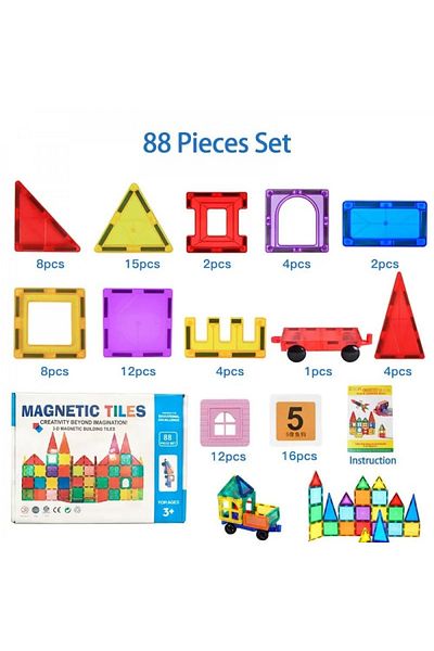 Little Cloud Magnetic Building Blocks - 88 Pieces