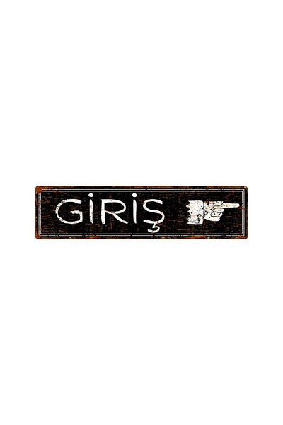 Hayg Equipment Rust Look Entrance Sign – Right Direction Decorative Aluminum Sign – 10X40 cm