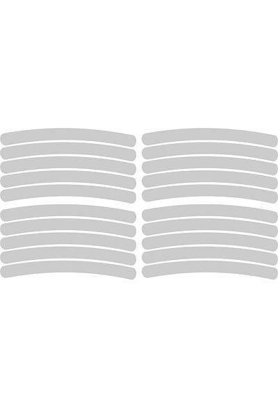 OEM Set of 20 pieces "Wheel Arch" Reflective Elements for cars, bicycles, motorcycles, ATVs, scooters, Silver color