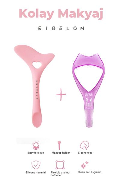 Sibelon Eyeliner, Lipstick and Mascara Pulling Apparatus / Versatile Apparatus Makeup Brush Set