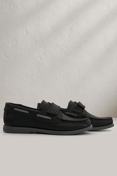Rakerplus Simurg Genuine Leather Black Boy's Shoes