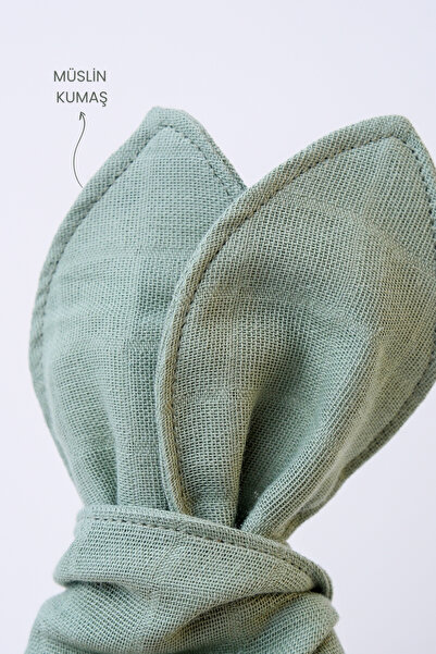 Nami Baby Organik Bebek Diş Kaşıyıcı %100 Doğal Ahşap Diş Kaşıyıcı Müslin Diş Kaşıyıcı