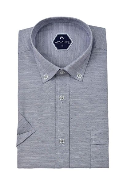 ADVANTE Men's Classic Single Pocket Short Sleeve Shirt Bgl-St04554