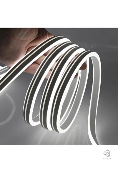 GEM LİGHT 3 Metre Neon Esnek Şerit Led 220 Volt Fiş Beyaz Renk