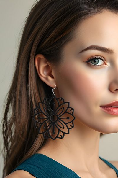 oalpo Minimalist Black Lightweight Earrings – Ideal for Everyday and Elegant Style