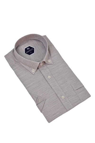 ADVANTE Чоловіча класична сорочка з одним кишенею та короткими рукавами BGL-ST04554