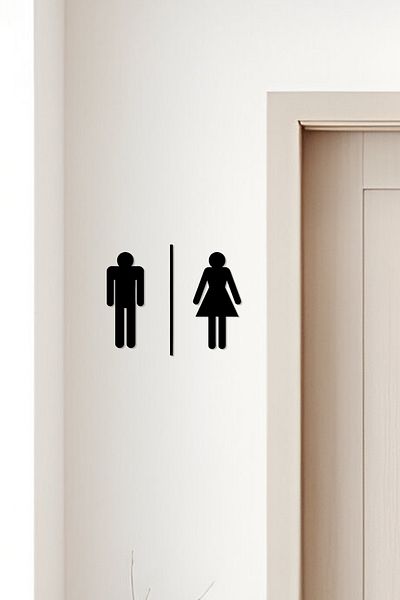 oalpo Wc Sign, Toilet Sign, Women Men Sign, Directional Signs