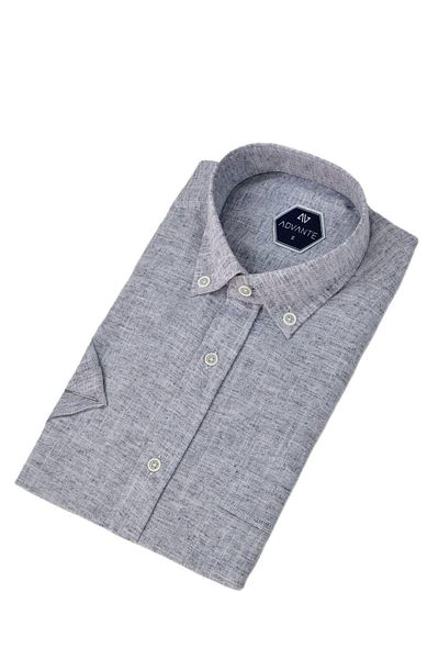 ADVANTE Men's Classic Single Pocket Short Sleeve Shirt Bgl-St04557
