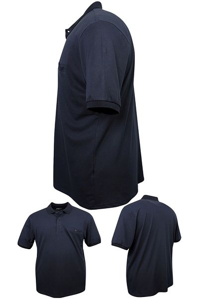 marufshop Men's Large Size 115 - 155 Kilograms Suitable Size Lycra Pique Polo Neck Pocket T-Shirt