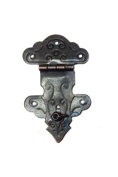 Belle Fusion Lock with Tail, Chest, Box Hanger - 36x60mm, Oxide, 1 Piece