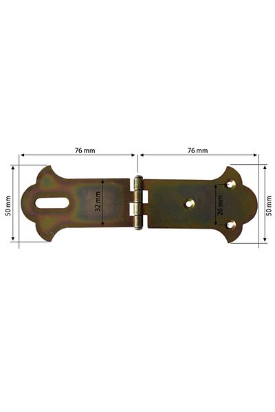 P&P Balama Cu Inel Lacat Pentru Cufere 76X50Mm