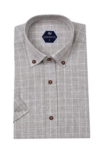 ADVANTE Men's Classic Single Pocket Short Sleeve Shirt Bgl-St04555