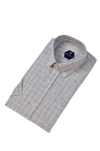 ADVANTE Men's Classic Single Pocket Short Sleeve Shirt Bgl-St04555