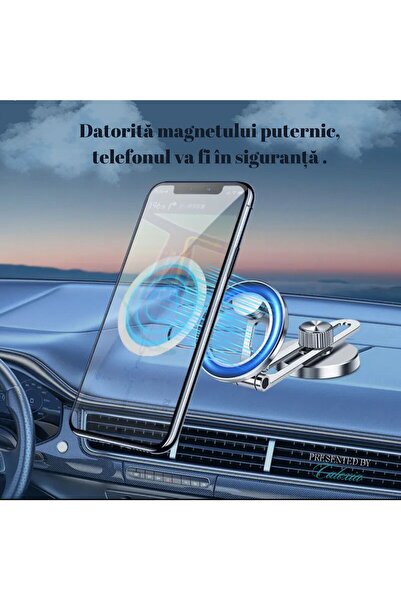 e-Wantay Inel Magnetic Alb, Compatibil MagSafe, Suport Auto & Încărcare Wireless, Instalare pe Telefon/Husă