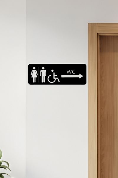 oalpo Wc Sign, Toilet Sign, Women Men Sign, Directional Signs