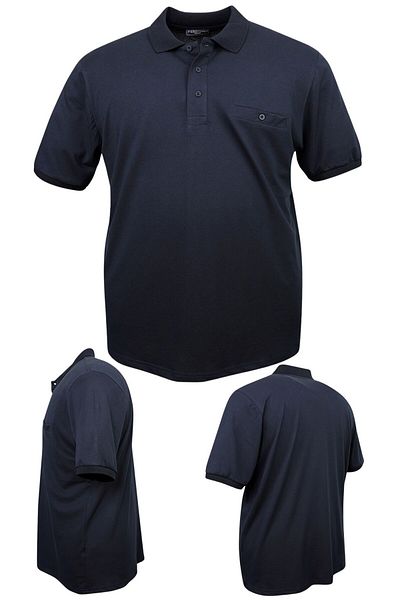 marufshop Men's Large Size 115 - 155 Kilograms Suitable Size Lycra Pique Polo Neck Pocket T-Shirt