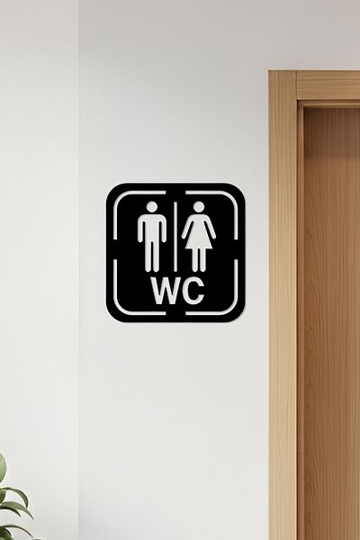 oalpo Wc Sign, Toilet Sign, Women Men Sign, Directional Signs