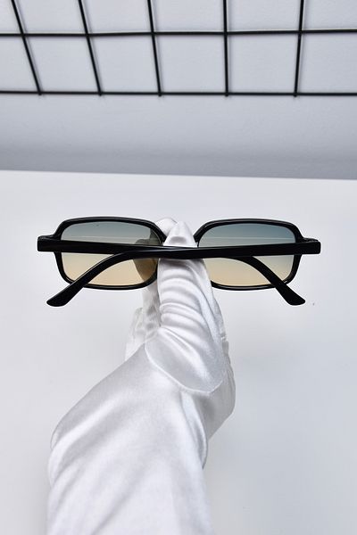 LOOKUP NEW 49-19-145 Ekartman Unisex Women Men Uv400 Protect Bone Rectangle Square Mii Sunglasses