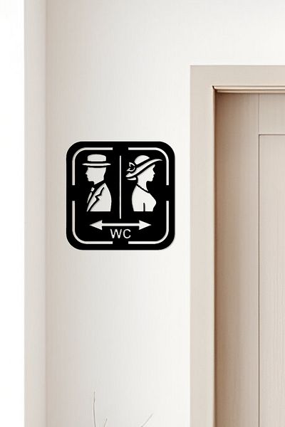 oalpo Wc Sign, Toilet Sign, Women Men Sign, Directional Signs