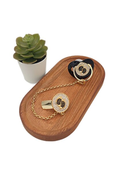 Serap Yılmaz Sahi طقم لهاية أطفال مصنوعة من السيليكون ومطلية بحجر كريستال (0-...