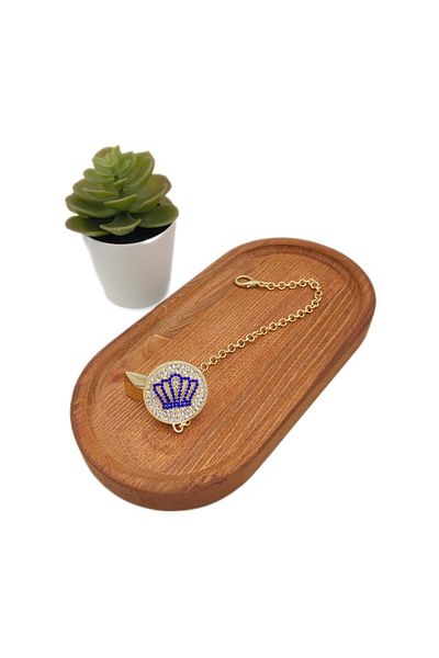 Serap Yılmaz Sahi Plated Crystal Stone Baby Pacifier Chain - 0405