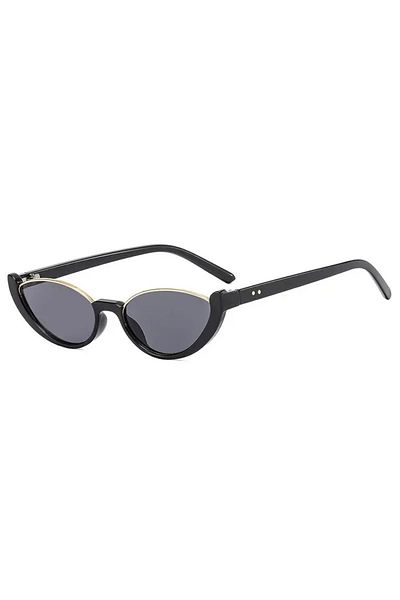 LOOKUP NEW Unisex Women Men Uv400 Protect Black Gold Glass Change Bone Cat Eye Sunglasses