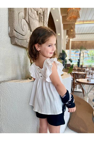 MİO Set bluză și pantaloni scurți pentru fete