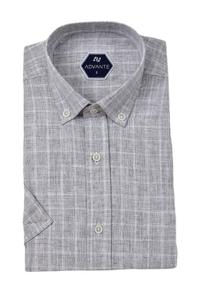 ADVANTE Men's Classic Single Pocket Short Sleeve Shirt Bgl-St04555