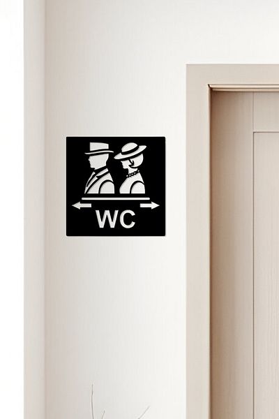 oalpo Wc Sign, Toilet Sign, Women Men Sign, Directional Signs