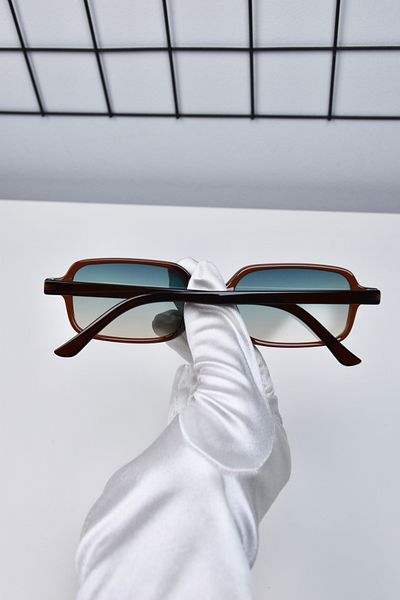 LOOKUP NEW 49-19-145 Ekartman Unisex Women Men Uv400 Protect Bone Rectangle Square Mii Sunglasses