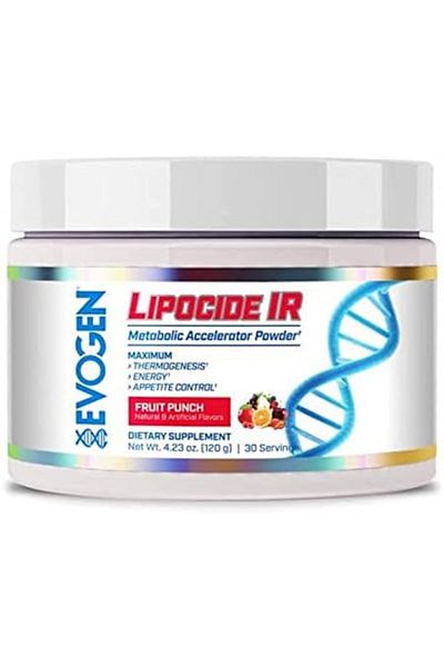 EVOGEN Liposide IR - Metabolic Accelerator & Thermogenic Drink (Fruit Flavor, 30 Servings)