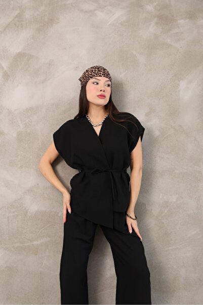 Ekim Store طقم بنطلون وسترة وحزام حبل