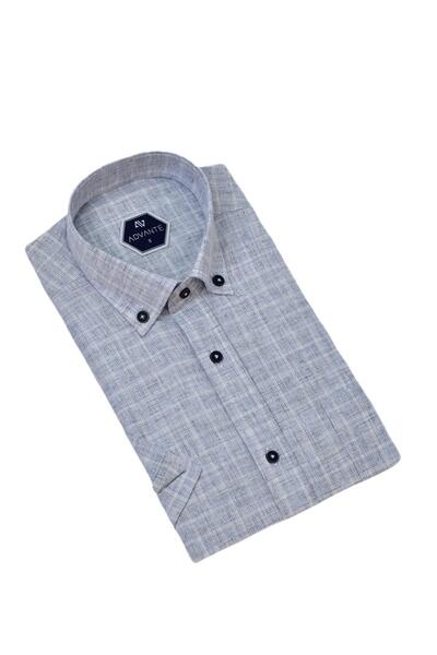 ADVANTE Чоловіча класична сорочка з одним кишенем і короткими рукавами BGL-ST04555